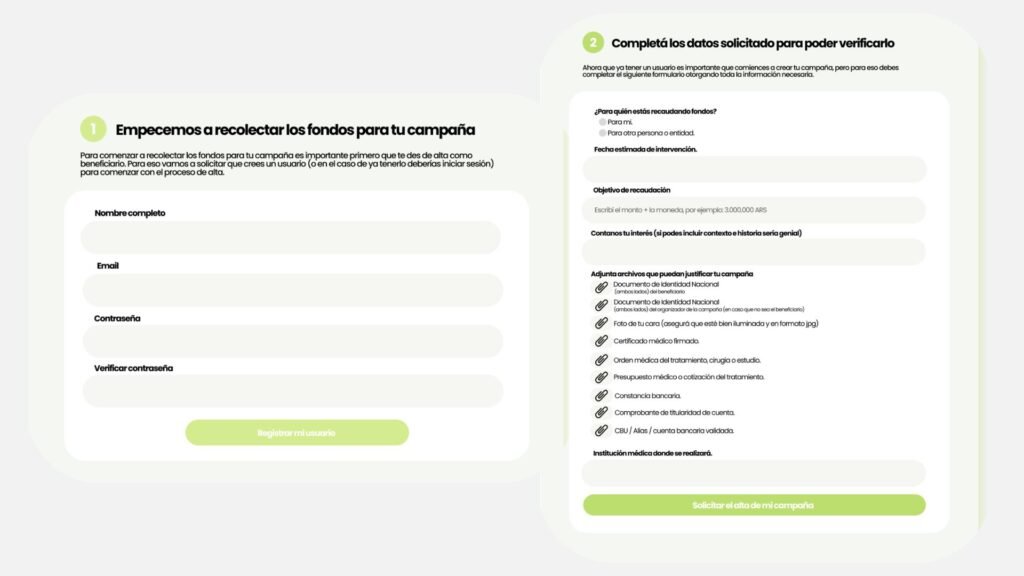 Proceso de solicitud de campaña de salud